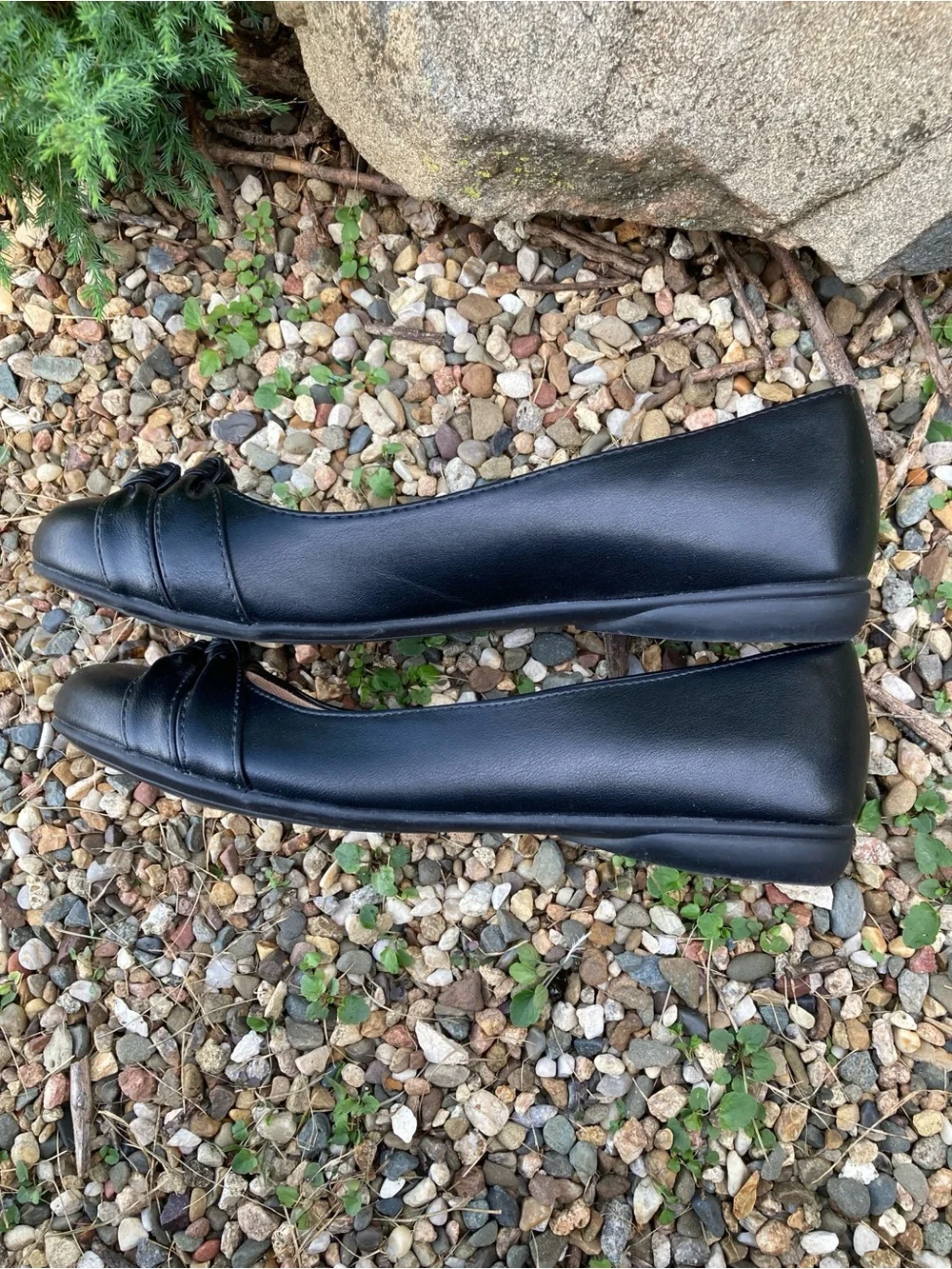 Lifestride size 11W Anika black slip on flats